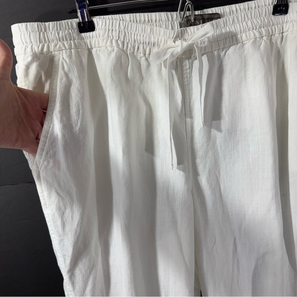 J Crew Point Sur white linen blend Seaside jogger pant - Picture 3 of 9